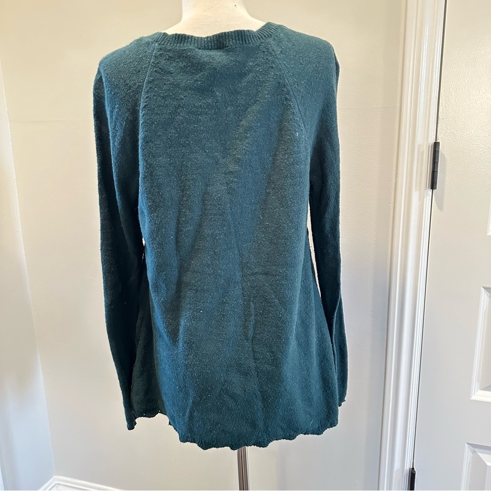 LOFT Teal Diamond Knit Women's Sweater - Picture 5 of 8